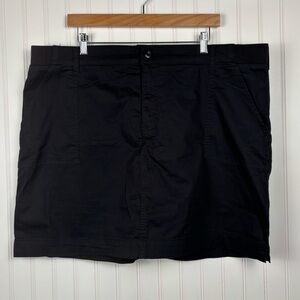 Lee Regular Fit Solid Black Skort Mid Rise Women’s Sz 22 Medium Classic Summer